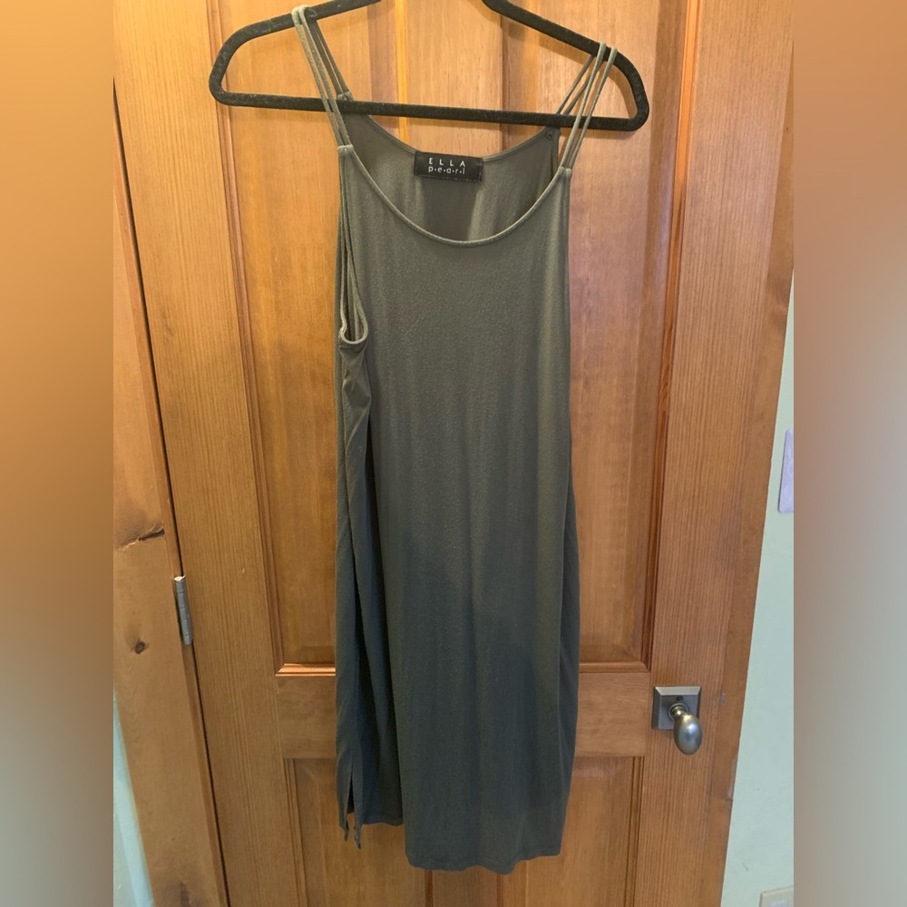 Olive green summer dress